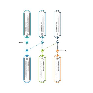 Infographic tasarım şeması şablonu. Sunum için vektör iş şablonu. Infographic için yaratıcı bir kavram.