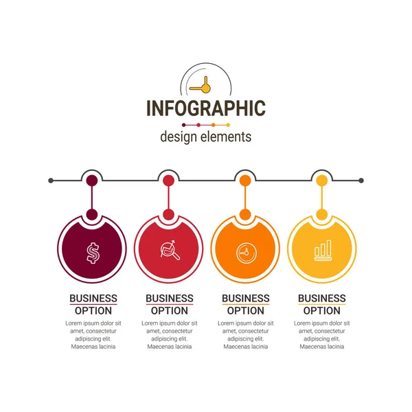 Modèle Conception Vectorielle Visualisation Données Éléments Infographiques Organigramme Éléments Abstraits — Image vectorielle