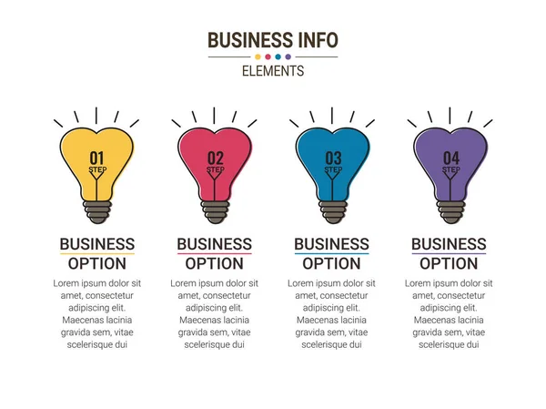 Visualisierung Von Geschäftsdaten Einfache Design Vorlage Für Die Infografik Abstrakte — Stockvektor