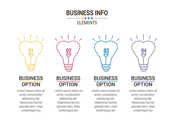 Visualización Datos Empresariales Plantilla Diseño Infográfico Simple Ilustración Abstracta Del — Vector de stock