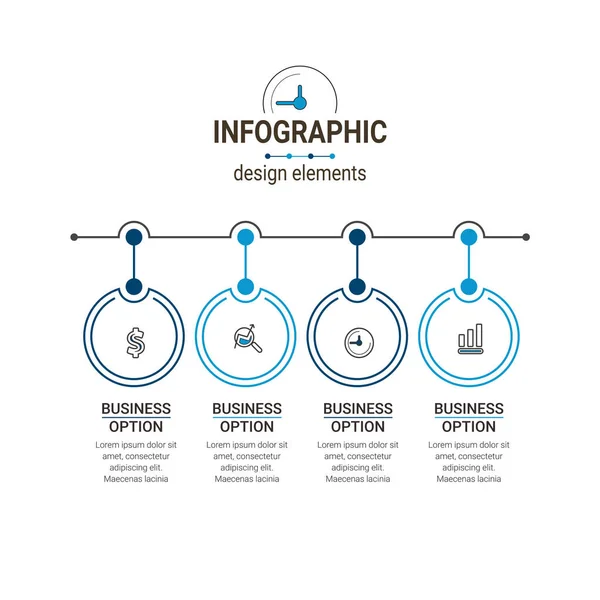 Vektorillustration Infografik Design Vorlage Kann Für Prozess Präsentationen Layout Banner — Stockvektor