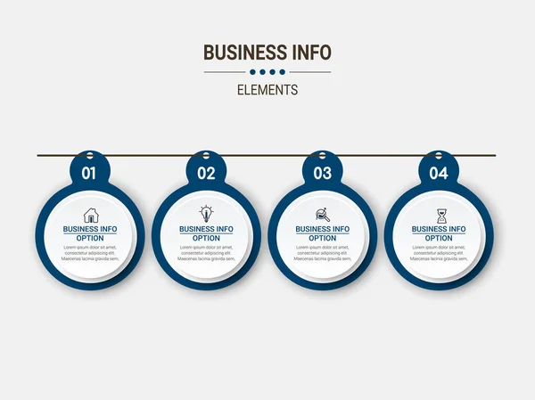 Visualisierung Von Geschäftsdaten Einfache Design Vorlage Für Die Infografik Abstrakte — Stockvektor