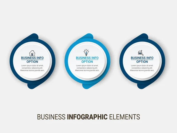 Visualización Datos Empresariales Plantilla Diseño Infográfico Simple Ilustración Abstracta Del — Vector de stock