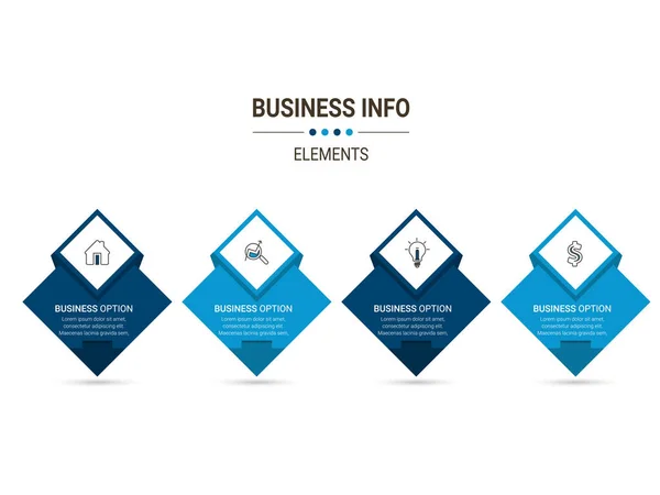 Visualización Datos Empresariales Plantilla Diseño Infográfico Simple Ilustración Abstracta Del — Archivo Imágenes Vectoriales