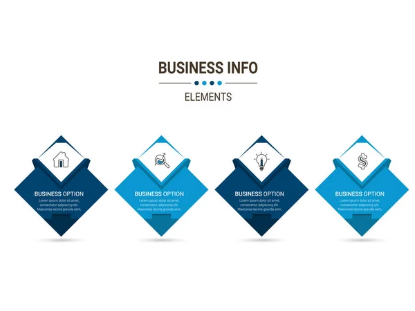 Visualização Dados Negócios Modelo Design Infográfico Simples Ilustração Vetorial Abstrata —  Vetores de Stock