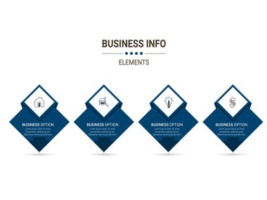 Vektör bilgisel zaman çizelgesi tasarım şablonu. İşlem çizelgesi. Grafik, diyagram, opsiyonlar, parçalar veya süreçlerin soyut unsurları. Sunum için vektör iş şablonu. Infographic için yaratıcı bir kavram. 