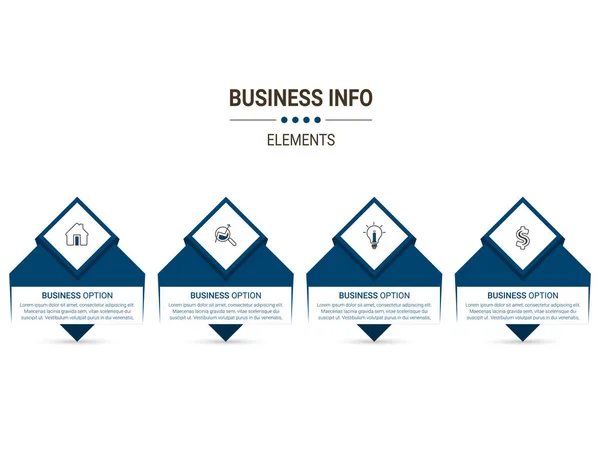 Modèle Conception Timeline Infographie Vectorielle Organigramme Éléments Abstraits Graphique Diagramme — Image vectorielle