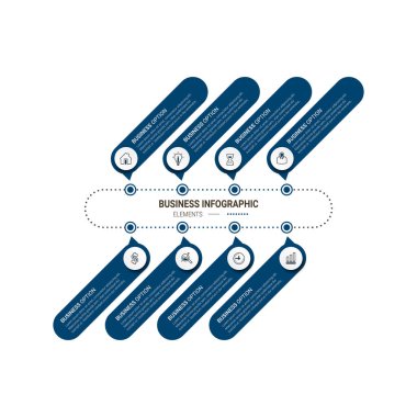 İş Vektörü İllüstrasyonu için Infographic Şablonları. diyagram bilgi grafiği iş sunumu veya web, Vektör tasarım ögesi illüstrasyonu için kullanılabilir