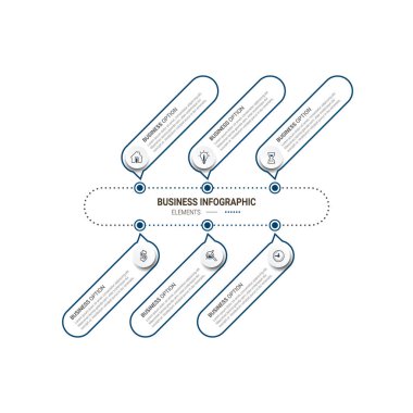 İş Vektörü İllüstrasyonu için Infographic Şablonları. diyagram bilgi grafiği iş sunumu veya web, Vektör tasarım ögesi illüstrasyonu için kullanılabilir