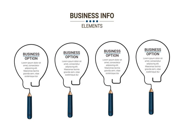 Vektorillustration Infografik Design Vorlage Mit Symbolen Kann Für Workflow Layout — Stockvektor