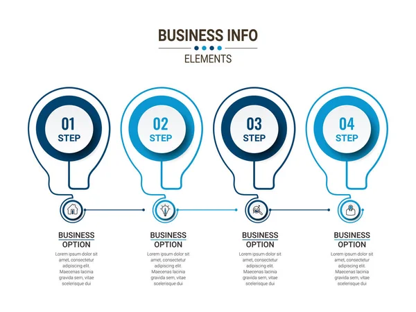 Vector Illustration Plantilla Diseño Infográfico Con Iconos Puede Utilizar Para — Vector de stock