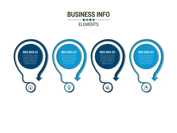 Üzleti Koncepció Idővonal Infografikus Sablon Használható Folyamat Prezentációk Elrendezés Banner — Stock Vector