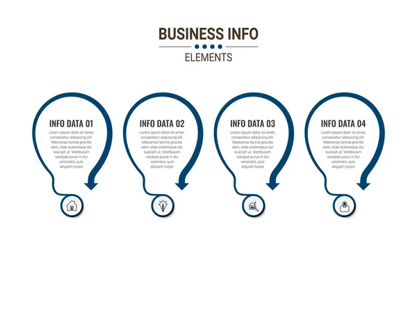 Business Concept Timeline Infograph Template Can Used Process Presentations Layout — Stock Vector