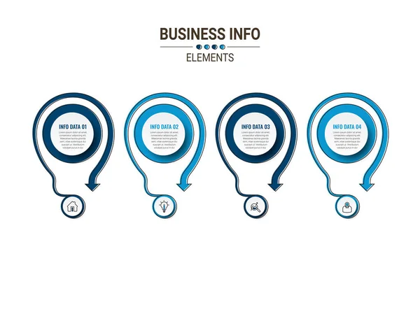 Linha Tempo Conceito Negócio Modelo Infograph Pode Ser Usado Para — Vetor de Stock