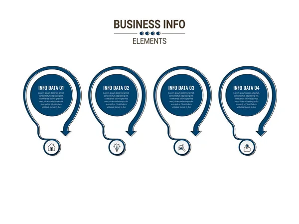 Zeitachse Des Geschäftskonzepts Infografik Vorlage Kann Für Prozess Präsentationen Layout — Stockvektor