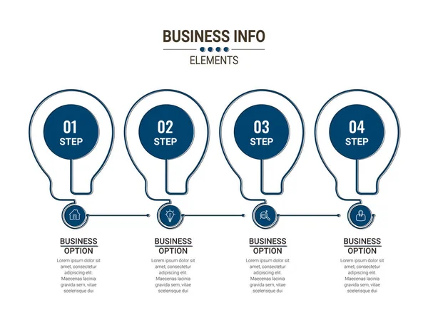 Visualisierung Von Geschäftsdaten Infografik Symbole Für Abstrakte Hintergrundvorlagen Vektorbanner Kann — Stockvektor