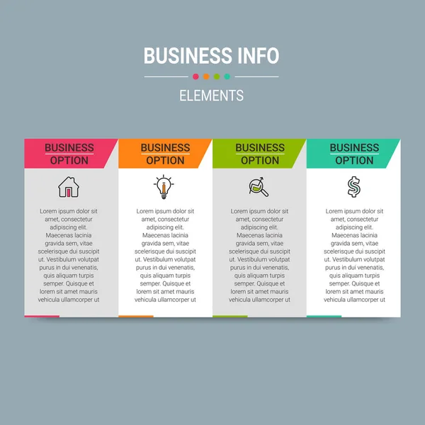 Infographics Design Vector Marketing Icons Can Used Process Diagram Presentations — Stock Vector