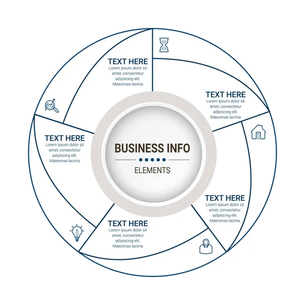 Infográficos Vetor Design Ícones Marketing Pode Ser Usado Para Diagrama — Vetor de Stock