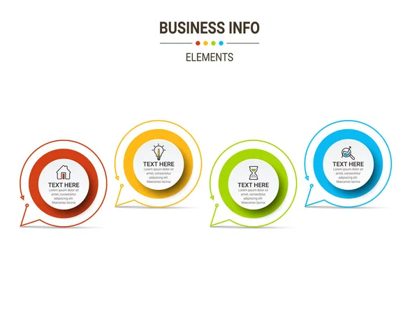 Línea Tiempo Concepto Negocio Plantilla Infografía Puede Ser Utilizado Para — Vector de stock