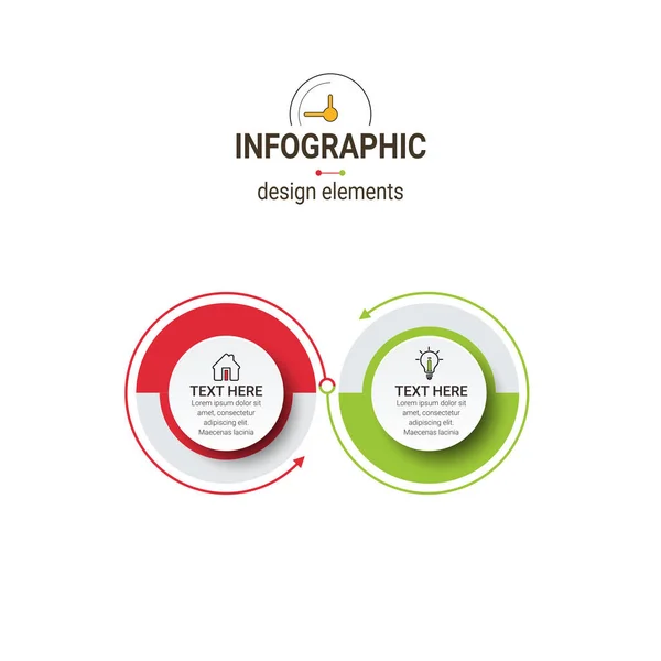 Illustration Vectorielle Modèle Conception Infographique Avec Icônes Peut Être Utilisé — Image vectorielle