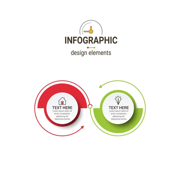 Illustration Vectorielle Modèle Conception Infographique Avec Icônes Peut Être Utilisé — Image vectorielle