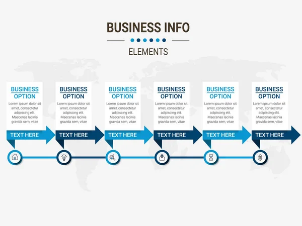 Illustration Vectorielle Modèle Conception Infographique Avec Icônes Peut Être Utilisé — Image vectorielle