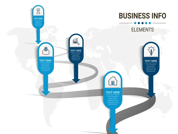 Business Infographies Cercle Origami Style Illustration Vectorielle Peut Être Utilisé — Image vectorielle