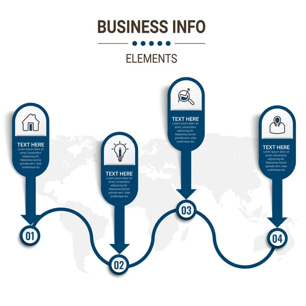用于商业向量说明的Infographic模板 可用于图表信息图表业务演示或网络 矢量设计元素演示 — 图库矢量图片