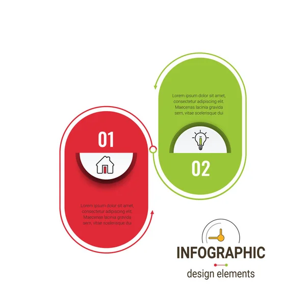 Ilustração Vetorial Modelo Design Infográfico Com Ícones Pode Ser Usado — Vetor de Stock