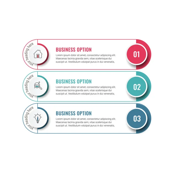 Vektorillustration Infografik Design Vorlage Mit Symbolen Kann Für Workflow Layout — Stockvektor