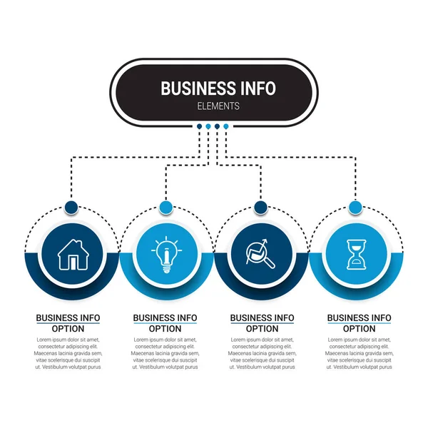 Harmonogram Koncepcji Działalności Gospodarczej Szablon Infografu Może Być Stosowany Procesów — Wektor stockowy