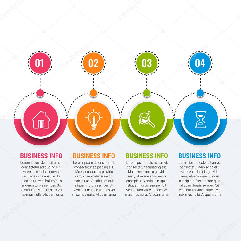 Infographic design vector and marketing icons. can be used for workflow layout, banner, diagram, number options, step up options, web design.