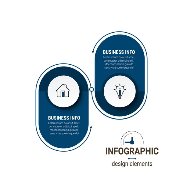 Infographics Design Vector Marketing Icons Can Used Process Diagram Presentations — Stock Vector