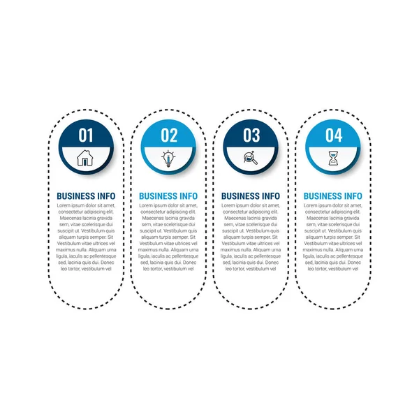 Vektorillustration Infografik Design Vorlage Mit Symbolen Kann Für Workflow Layout — Stockvektor