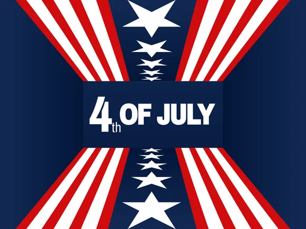Glücklich Juli Usa Eine Grusskarte Zum Unabhängigkeitstag Amerikanischen Unabhängigkeitstag Vektorillustration — Stockvektor