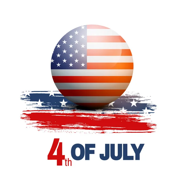 Juli Hintergrund Usa Unabhängigkeitstag Juli Typografisches Design Usa — Stockvektor