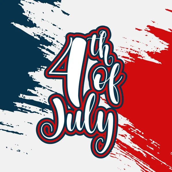 Fjärde Juli Bakgrund Usa Självständighetsdagen Juli Typografisk Design Usa — Stock vektor