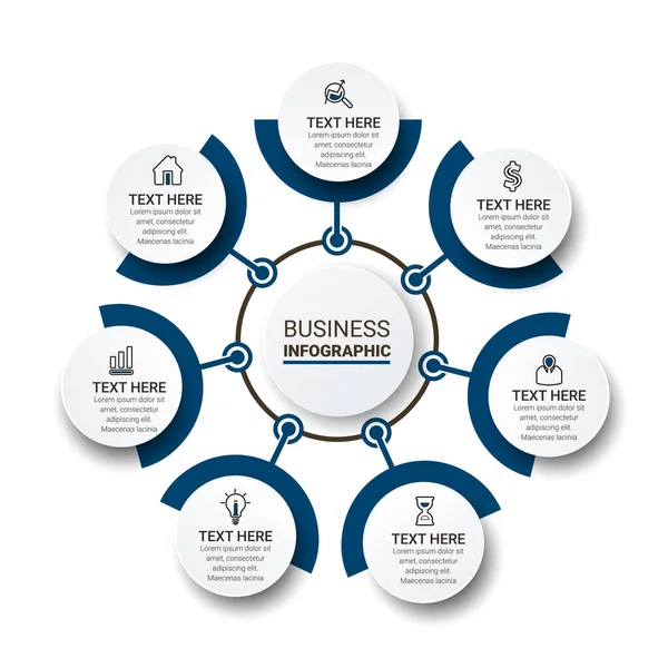 Infográficos Vetor Design Ícones Marketing Podem Ser Usados Para Layout — Vetor de Stock