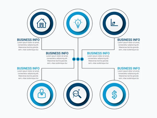 Wektor Projektowania Infografika Ikony Marketingowe Mogą Być Wykorzystywane Układu Przepływu — Wektor stockowy