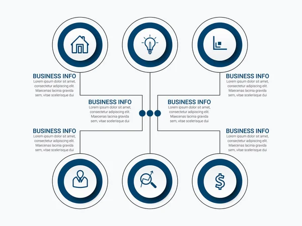 Icone Vettoriali Progettazione Marketing Dell Infografica Possono Essere Utilizzate Layout — Vettoriale Stock