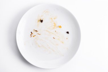 Arka plan üzerinde kirli bulaşık