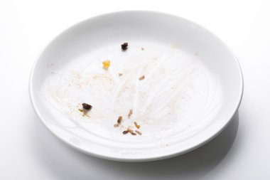 Arka plan üzerinde kirli bulaşık