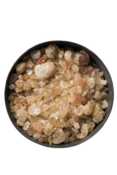 Salt rock fragrance in container isolated on background