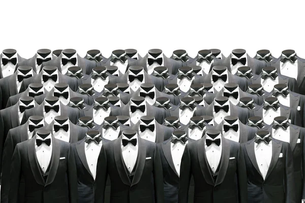 Group of tuxedo suit on background — Stock Photo, Image