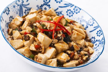 Mapo tofu popüler bir Çin çanak