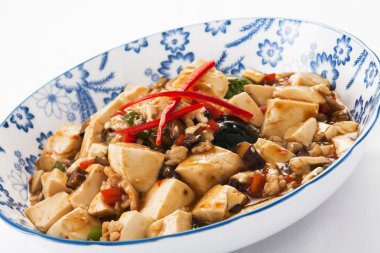 Mapo tofu popüler bir Çin çanak