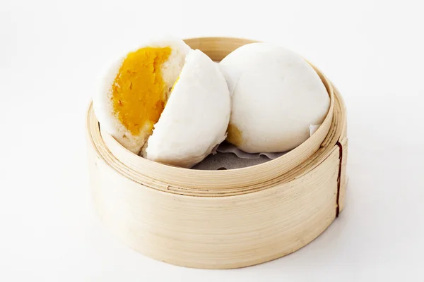Pan de natillas cremoso al vapor chino — Foto de Stock