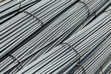 Çelik barlar arka plan takviye