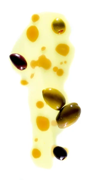 橄榄和油组成 — 图库照片