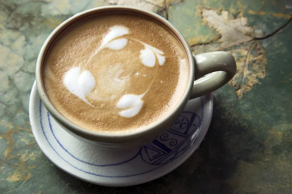 Cup of hot coffee with Love — Stock Photo, Image